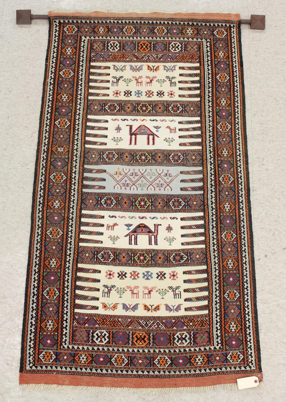 TURKISH FLATWEAVE WALL RUG WITH 33fadb