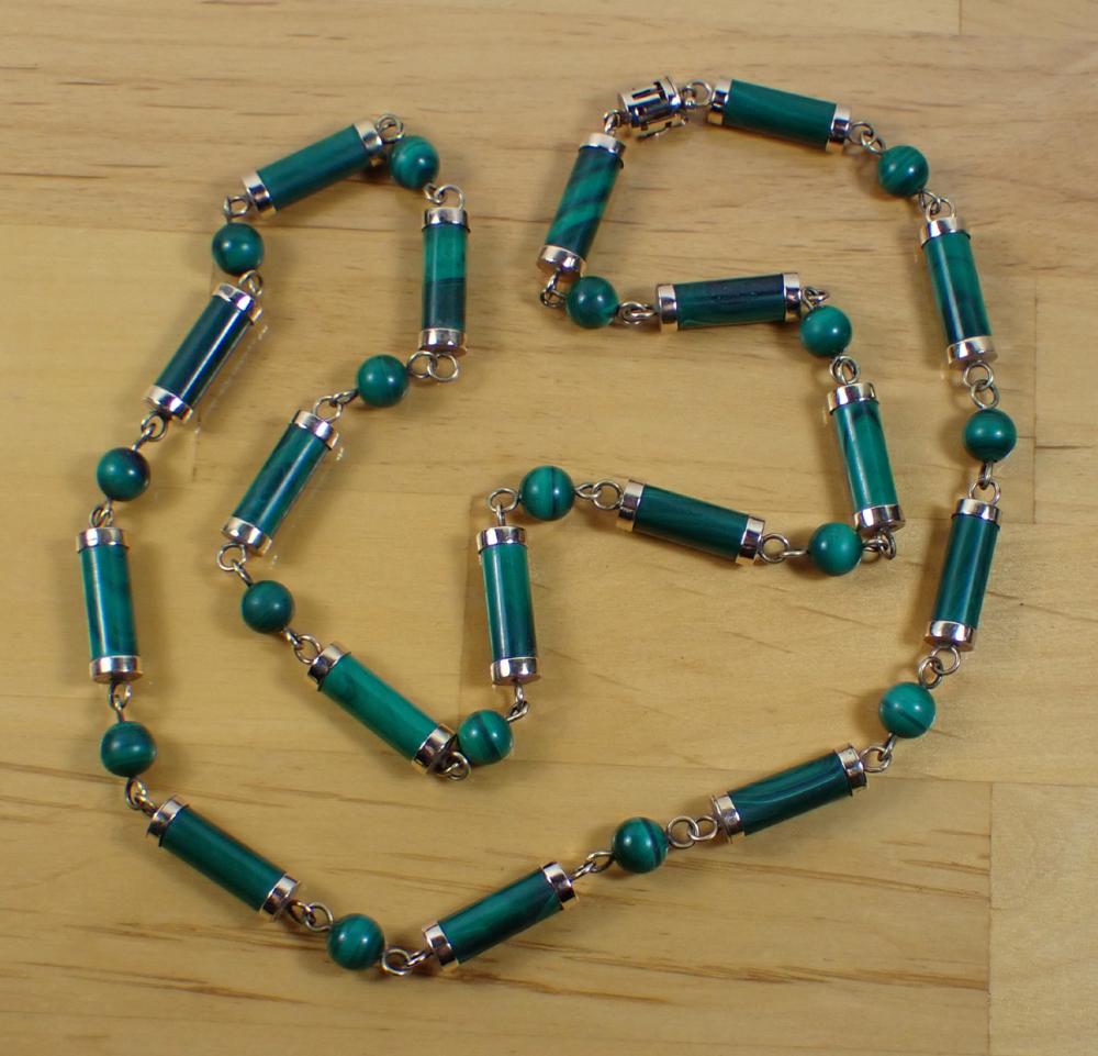 MALACHITE AND FOURTEEN KARAT GOLD