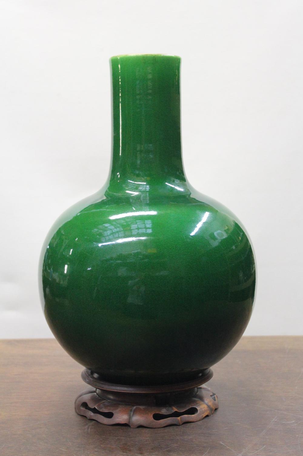 CHINESE PORCELAIN GREEN GLAZED