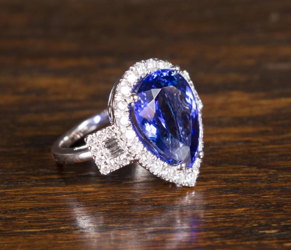 TANZANITE, DIAMOND AND FOURTEEN