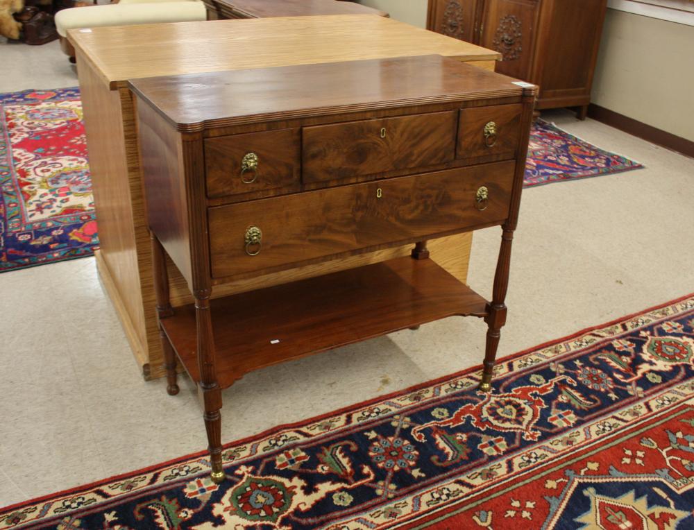 SHERATON MAHOGANY SERVING STAND,