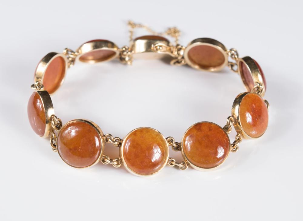 GUMPS CARNELIAN AND FOURTEEN KARAT