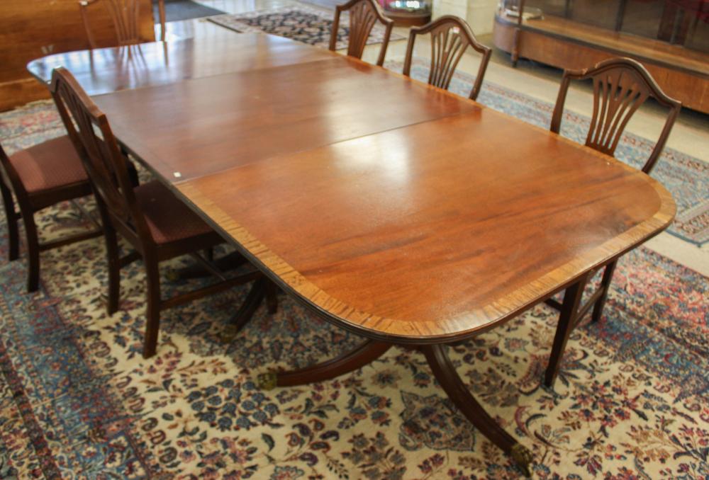 FEDERAL THREE PART MAHOGANY DINING 33fc3f