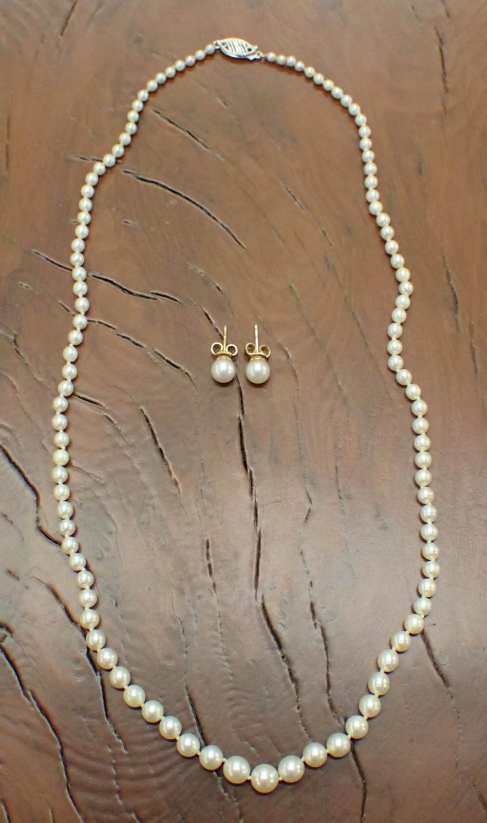 PEARL AND GOLD NECKLACE AND EAR 33fc5c