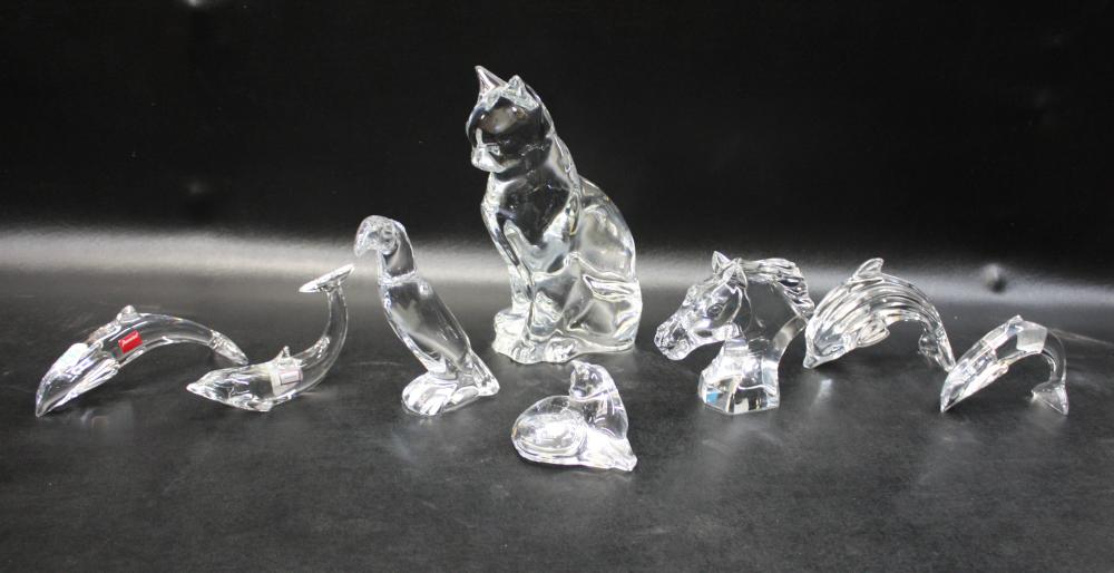 COLLECTION OF EIGHT BACCARAT ANIMAL