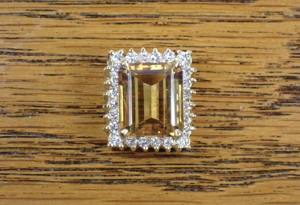 CITRINE DIAMOND AND GOLD SLIDE 33fc8d