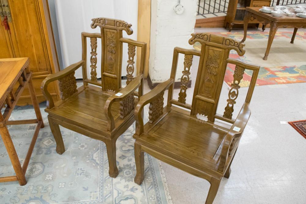 PAIR OF CHINESE MING STYLE ARMCHAIRSPAIR 33fd04