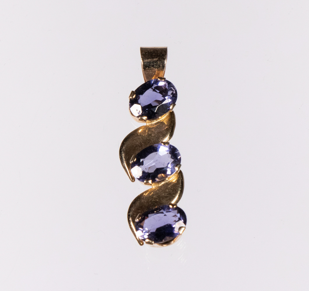 TANZANITE PENDANT 14K Yellow Gold 33fd4f