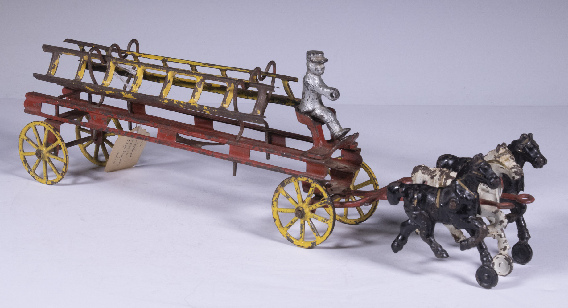 FIRE LADDER WAGON TOY WITH 3-HORSE