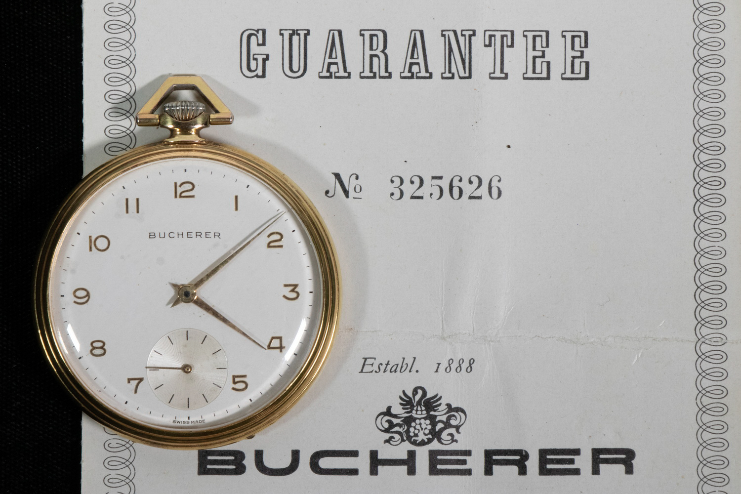 BUCHERER POCKET WATCH Vintage Swiss 33fd99