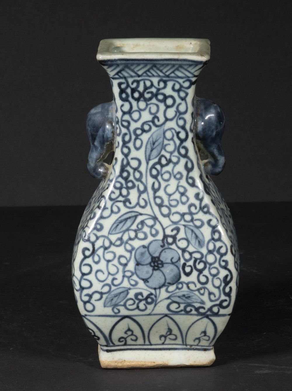 CHINESE BLUE & WHITE HU VASE Chinese