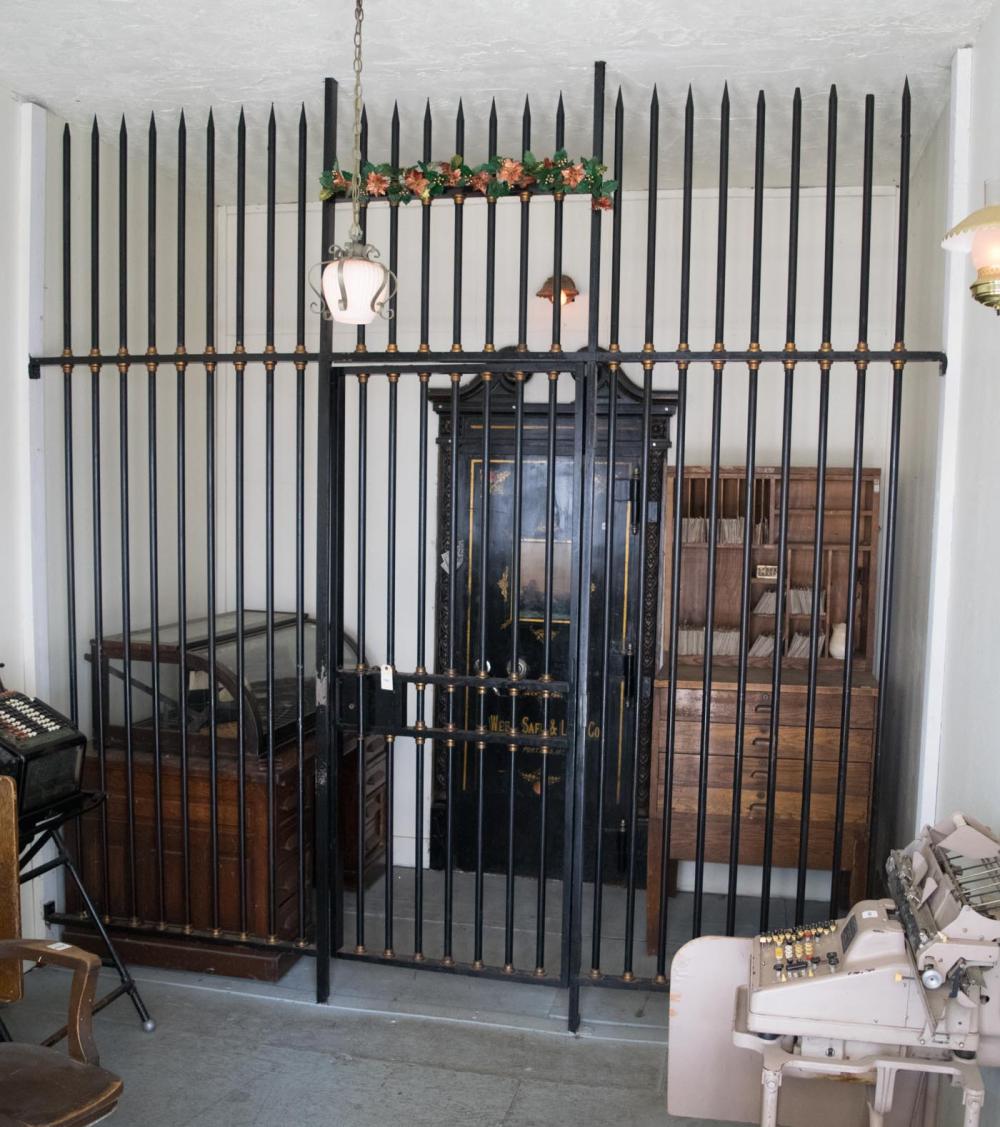 ANTIQUE IRON BANK VAULT BARS AND