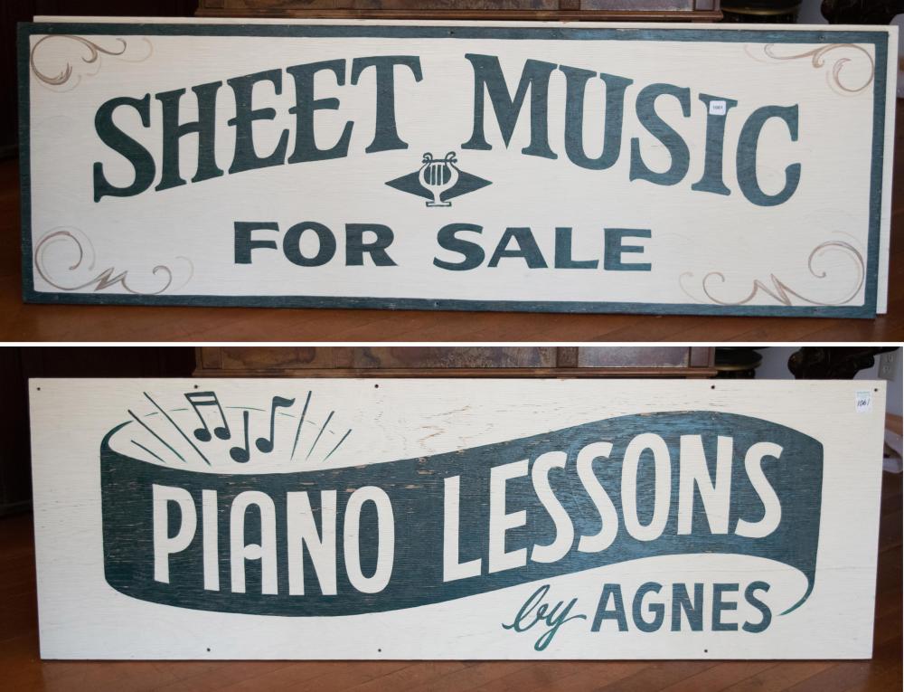 TWO CUSTOM MUSIC STORE SIGNSTWO 33fde1