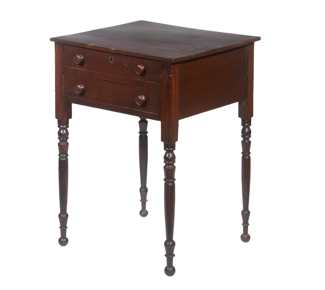 CHERRY TWO DRAWER STAND 19th c  33fdfd