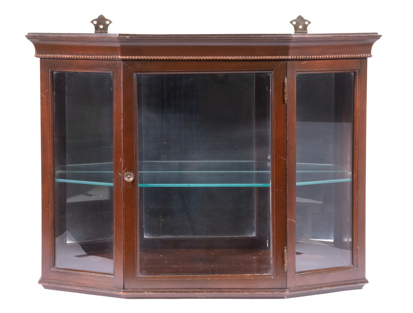 MAHOGANY HANGING CURIO CABINET Wall