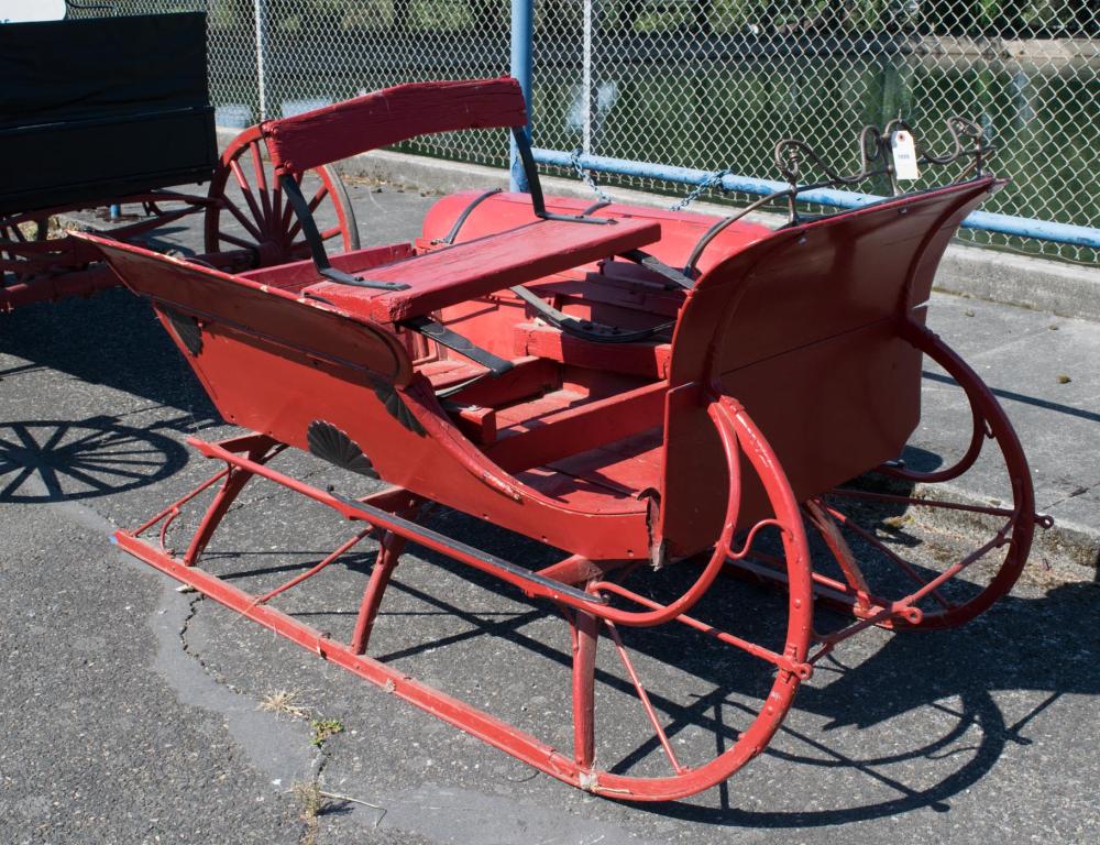 ANTIQUE HORSE-DRAWN OPEN SLEIGHANTIQUE