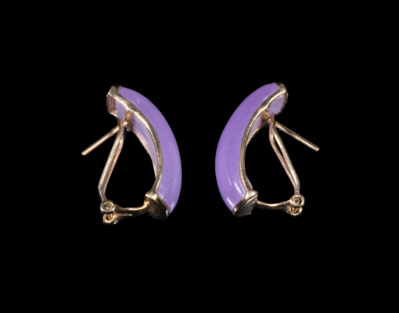 PR LAVENDER JADE EARRINGS Pair