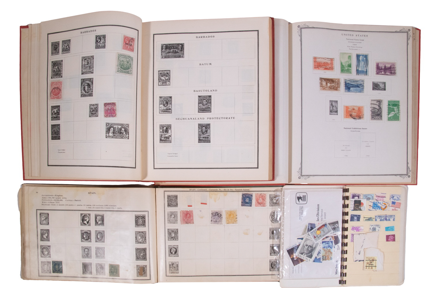 (3) STAMP ALBUMS & SMALL STOCK