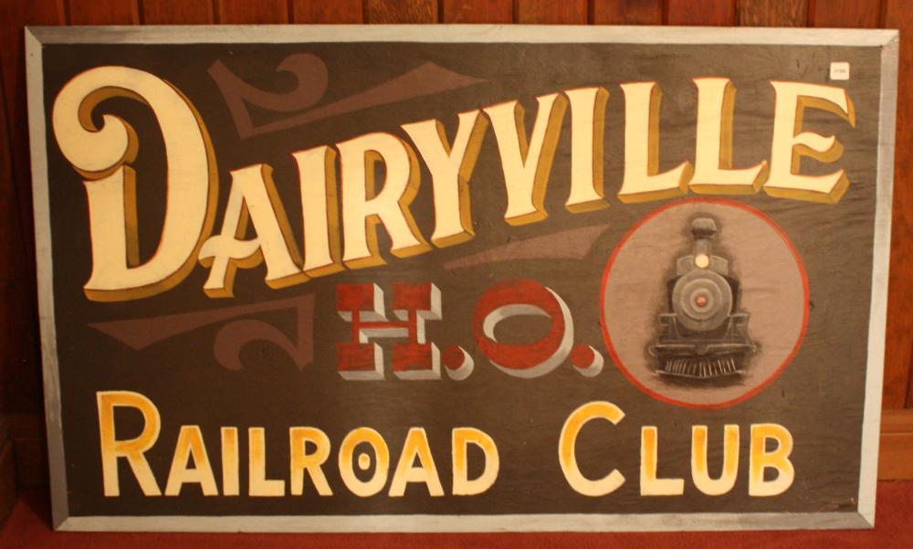 DAIRYVILLE HO RAILROAD CLUB SIGNDAIRYVILLE 33fedb