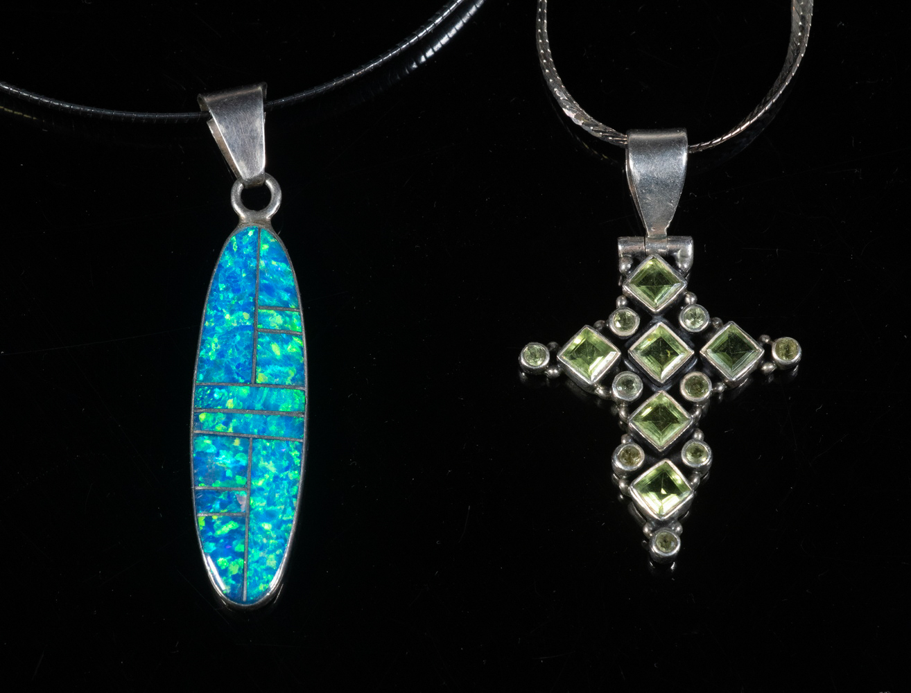 STERLING NECKLACES WITH PENDANTS