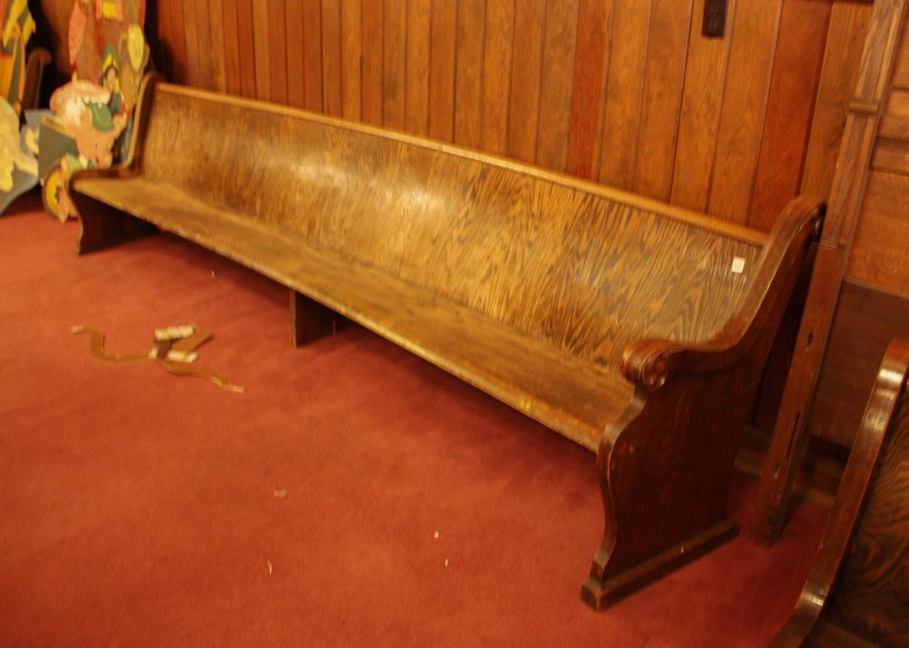 AMERICAN ANTIQUE OAK CHURCH BENCHAMERICAN 33fef3