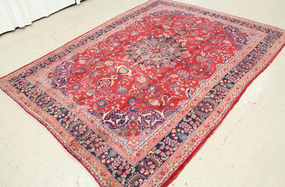 HAND KNOTTED PERSIAN MASHAD CARPETHAND