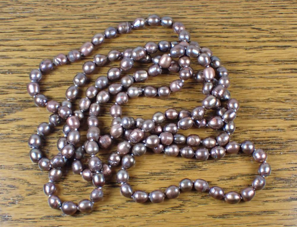 ROPE LENGTH CHOCOLATE PEARL NECKLACEROPE 33ffa6