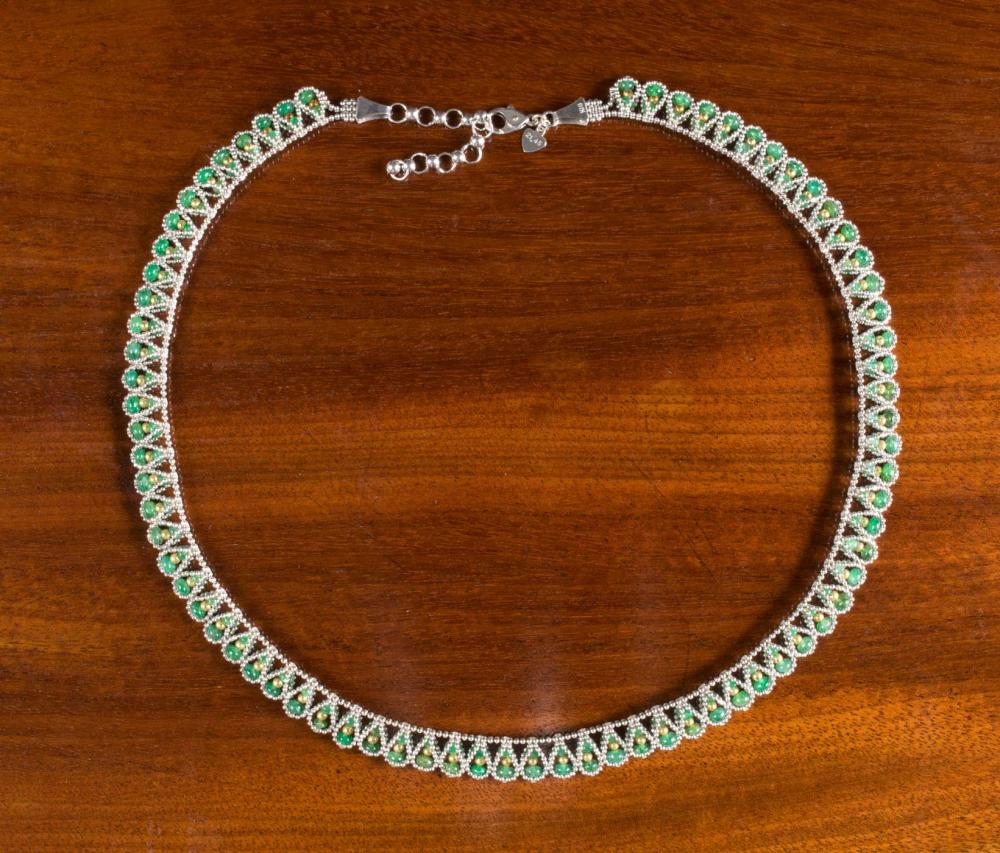 EMERALD AND GOLD NECKLACEEMERALD