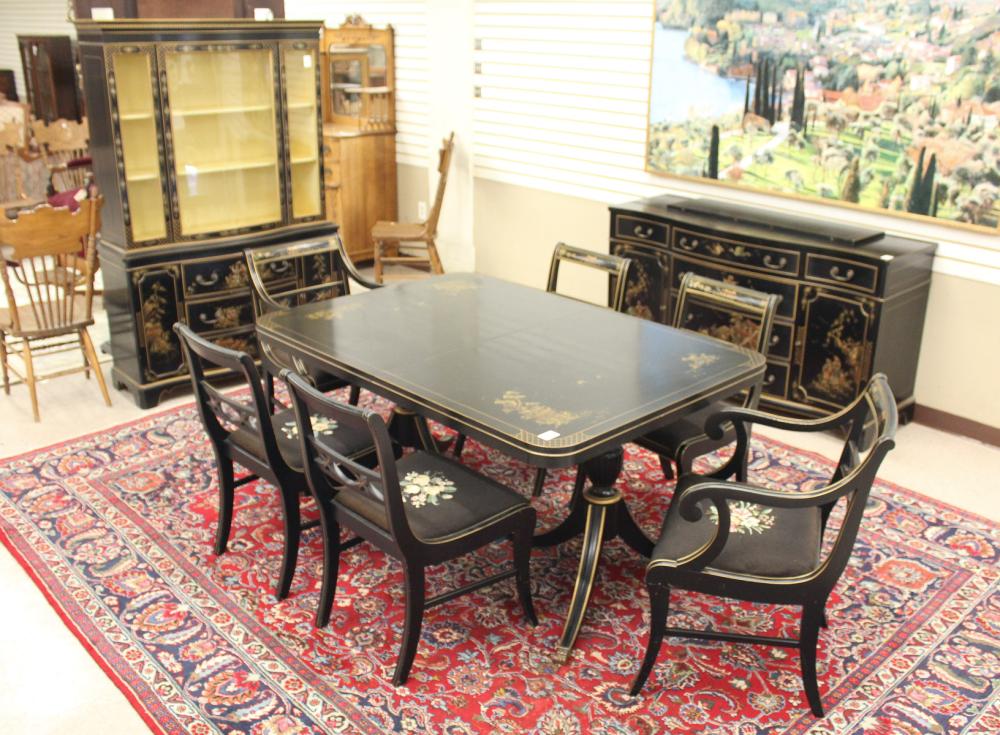 NINE-PIECE FEDERAL STYLE CHINOISERIE