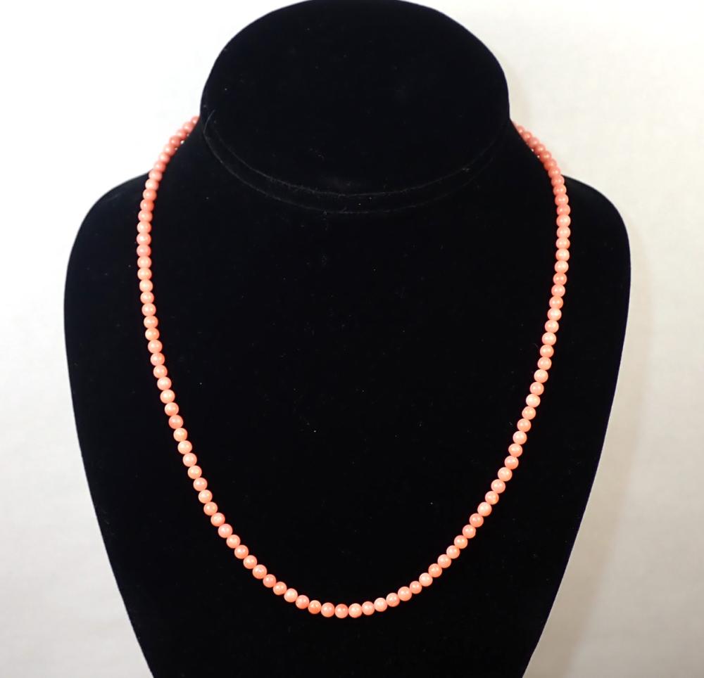 PINK CORAL AND GOLD NECKLACEPINK 34003a