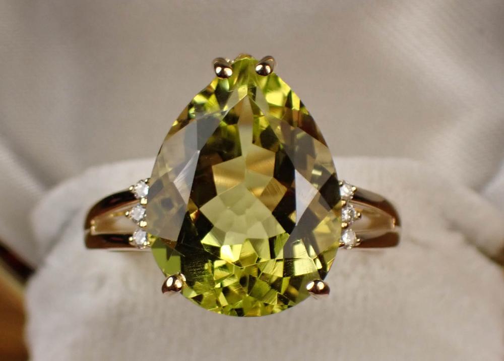 LEMON QUARTZ DIAMOND AND GOLD 340046