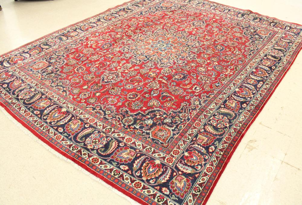 HAND KNOTTED PERSIAN MASHAD CARPETHAND