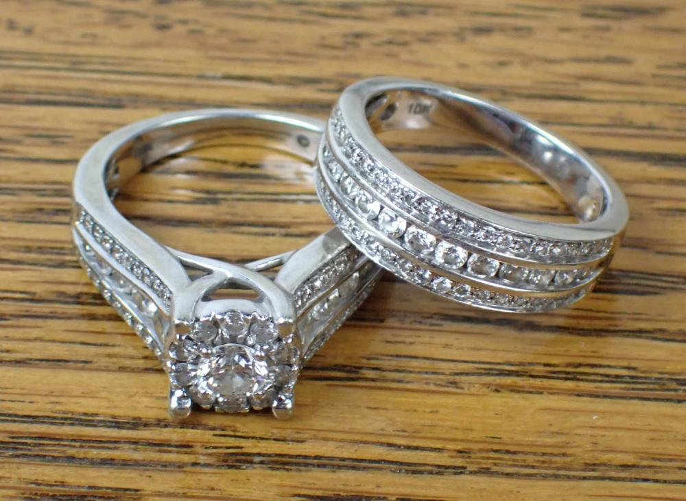 DIAMOND AND WHITE GOLD WEDDING SETDIAMOND