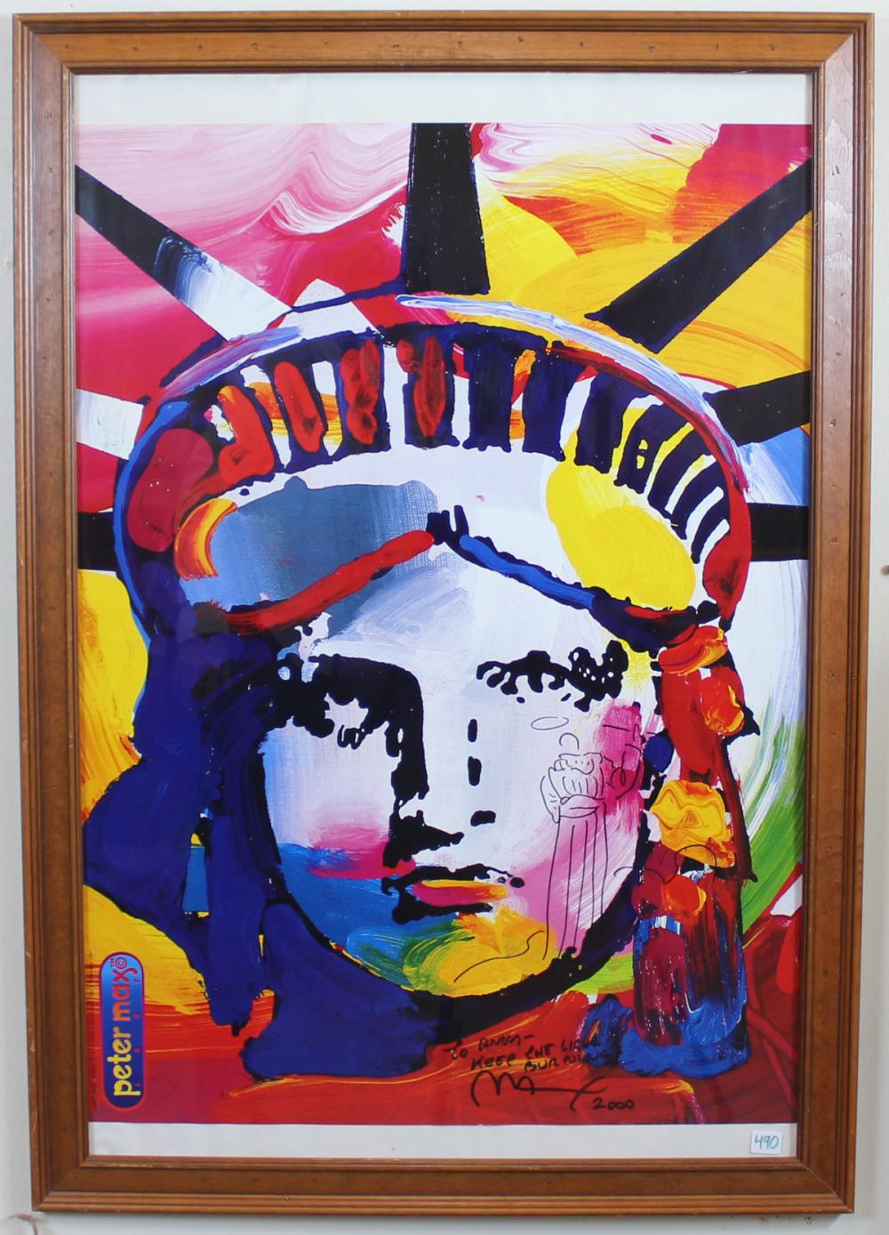 PETER MAX POSTER WITH SKETCHPETER 3400ff