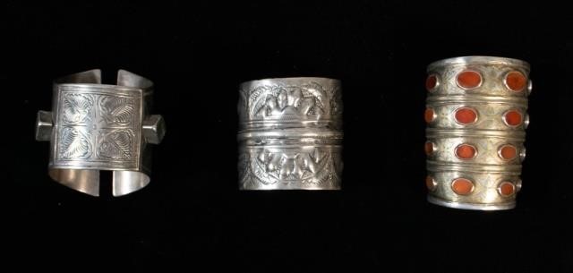 GROUPING OF TRIBAL SILVER CUFFSLot 3401eb