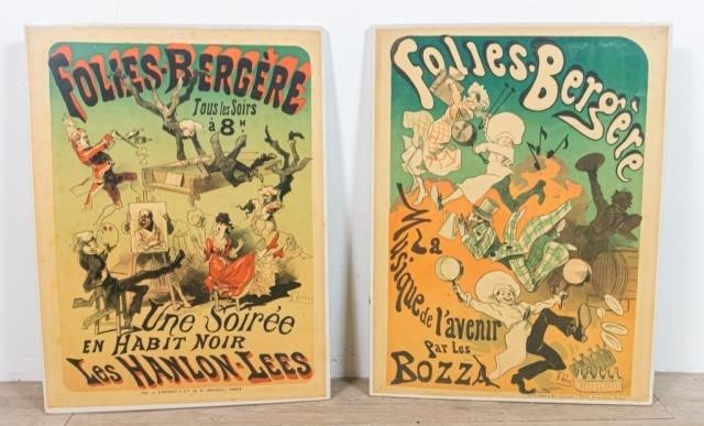 2 JULES CHERET FOLIES BERGER LITHOGRAPHSJules