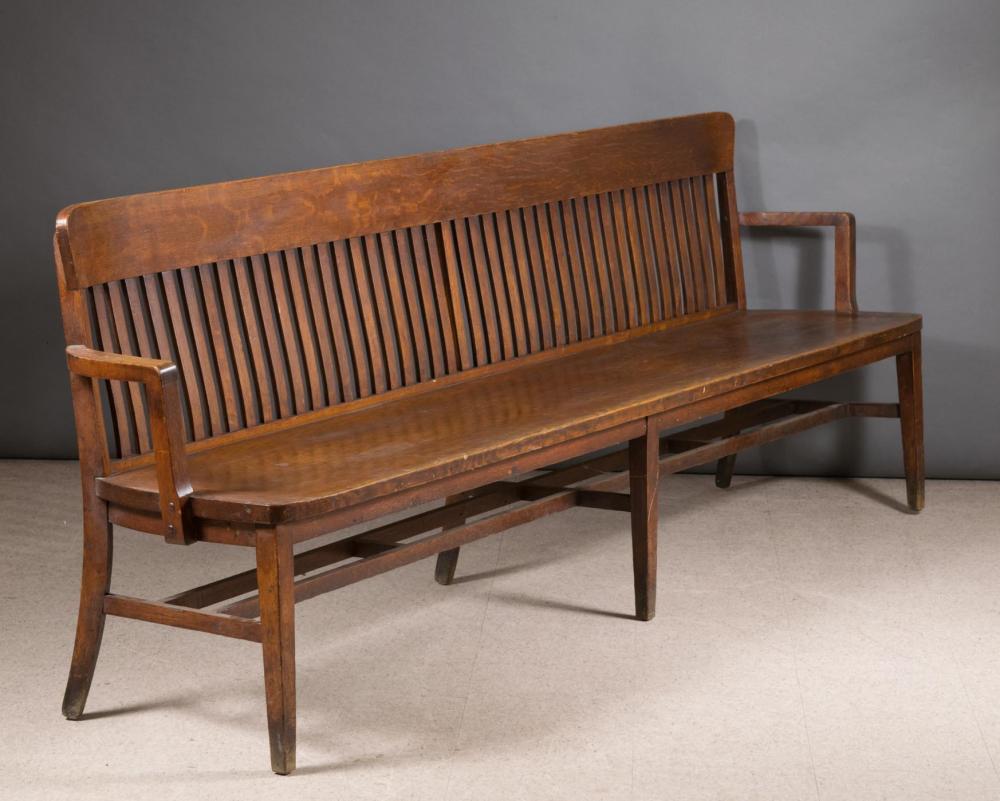 LONG OAK SLAT-BACK BENCHLONG OAK