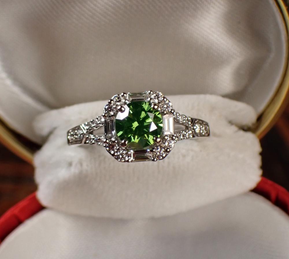 GREEN DIAMOND AND FOURTEEN KARAT 340306