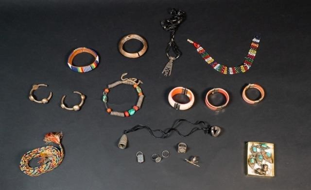 GROUPING OF TRIBAL JEWELRYLot includes