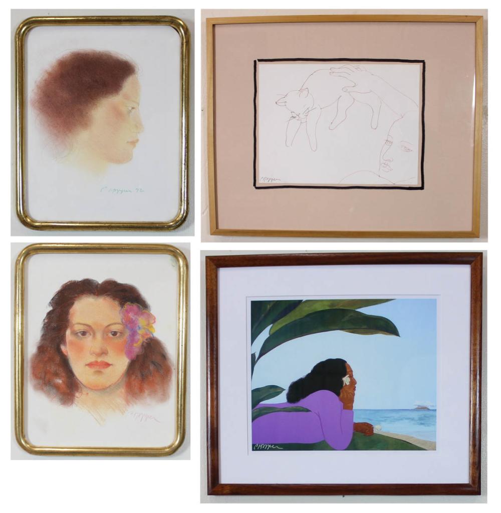 PEGGE HOPPER FOUR PIECES OF FRAMED 340393