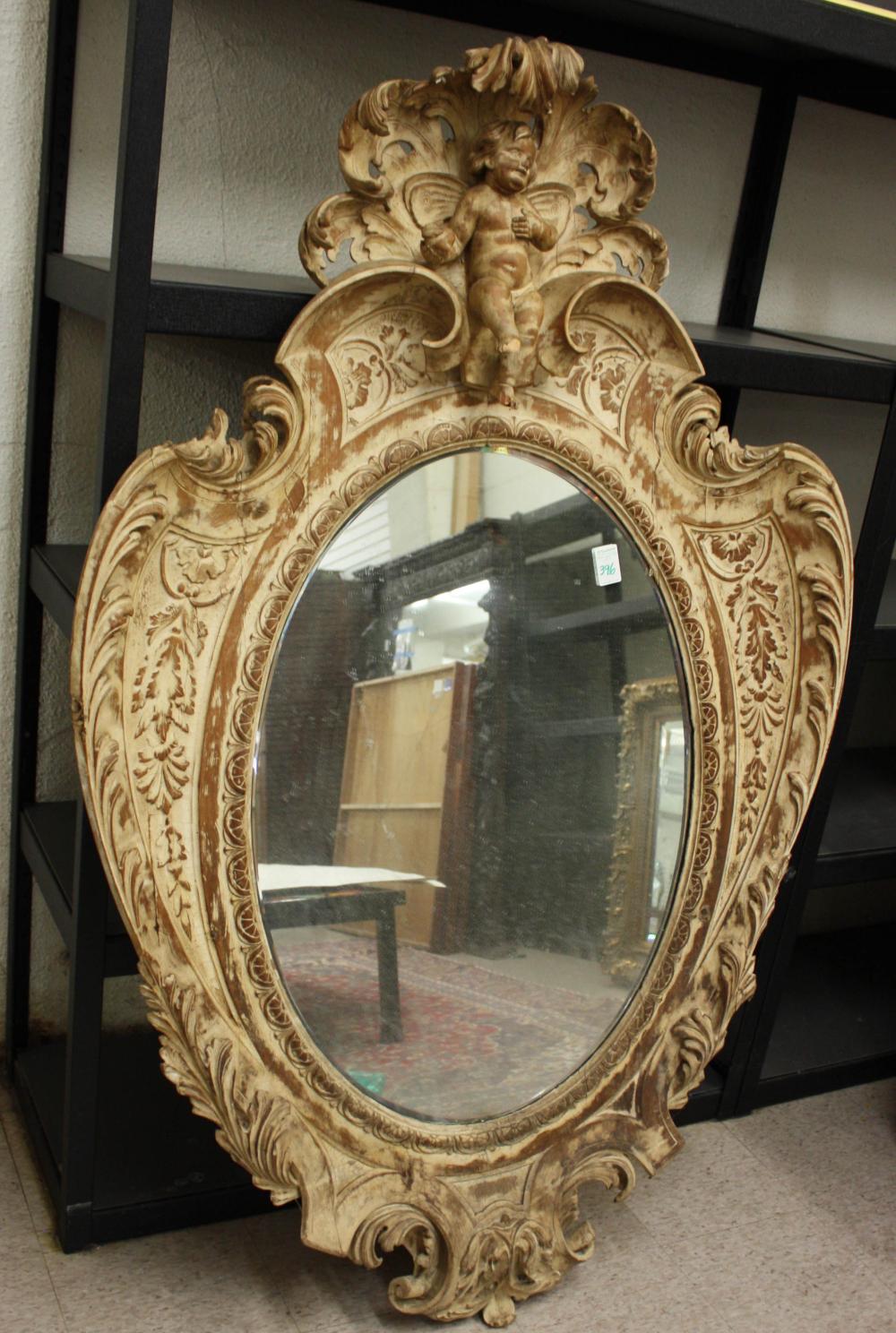 LARGE OVAL WALL MIRRORLARGE OVAL
