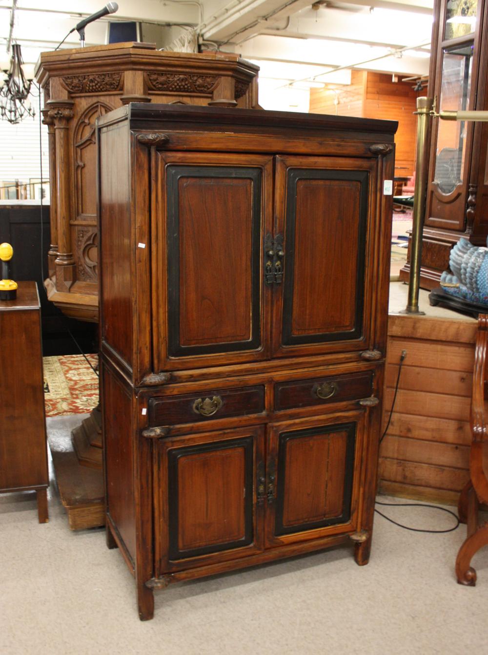CHINESE MING-STYLE CABINET ON CABINETCHINESE