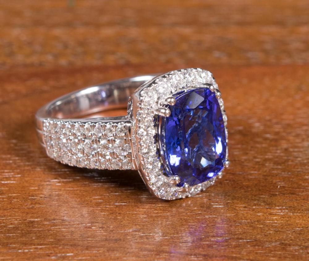 TANZANITE, DIAMOND AND FOURTEEN