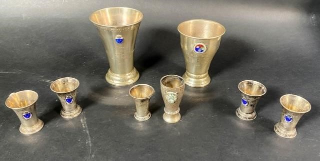 LOT OF SWEDISH SILVER CUPS8 cups