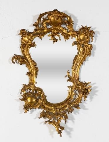 ROCOCO STYLE GILT METAL MIRRORGilt 3404b6