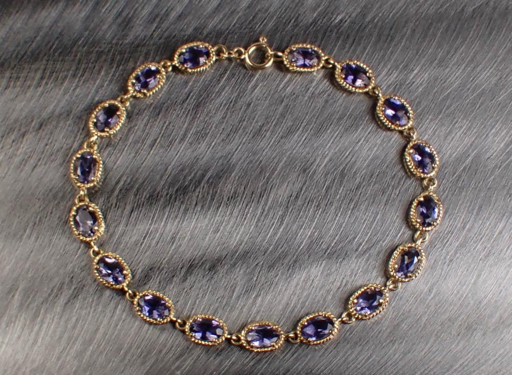 TANZANITE AND GOLD BRACELETTANZANITE