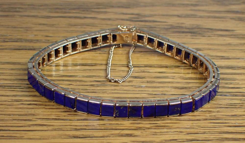 LAPIS LAZULI AND GOLD BRACELETLAPIS 34050d