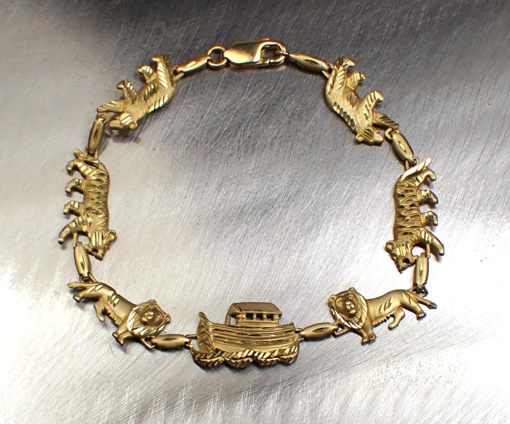 GOLD NOAH S ARK LINK BRACELETFOURTEEN 340537