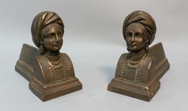 PAIR OF CAST IRON FIGURAL BOOT 34069b