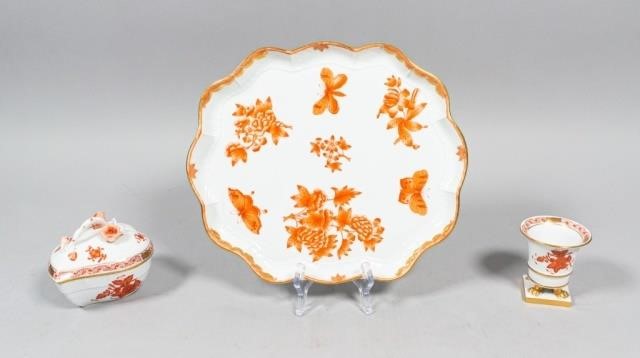 3 PIECES HEREND CHINESE BOUQUET